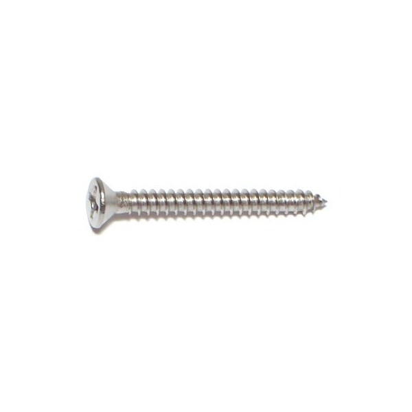 Midwest Fastener Sheet Metal Screw, #6 x 1-1/4 in, 18-8 Stainless Steel Flat Head Phillips Drive, 20 PK 35875 - main